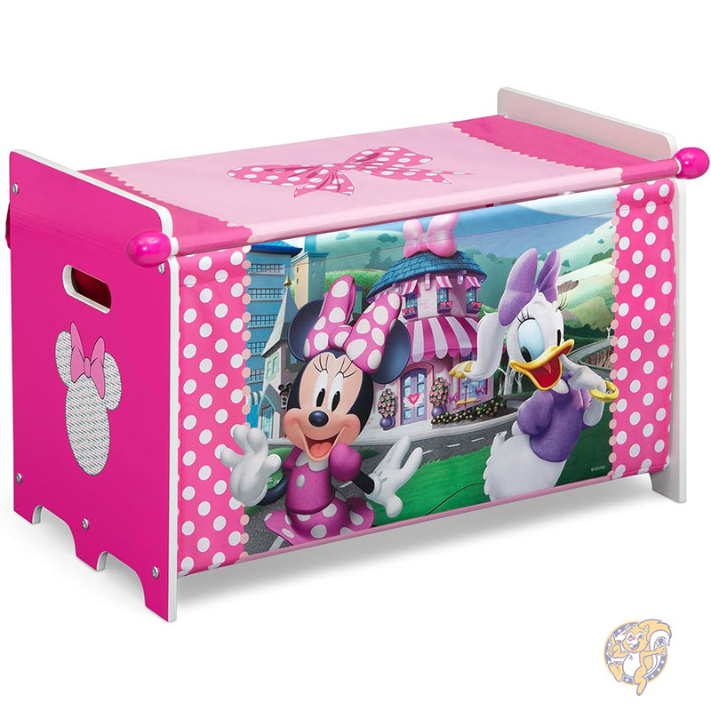 ディズニー ミニーマウス キッスインテリア4点セット 幼児用ルームインアボックスセット スリープ＆プレイ 幼児用ベッド テーブル 椅子1脚 おもちゃ箱付き ピンク Delta Children デルタチルドレン