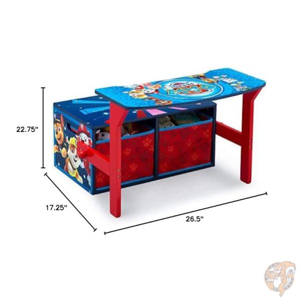 デルタチルドレン Delta Children 子供用 収納付き ベンチ パウパトロール ベンチチェスト テーブルに早変わり 机 椅子 家具 テーブル