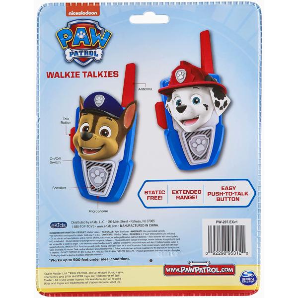 パウ・パトロール トランシーバー PAW Patrol Walkie Talkies パウパト 2個入り ウォーキートーキー チェイス マーシャル