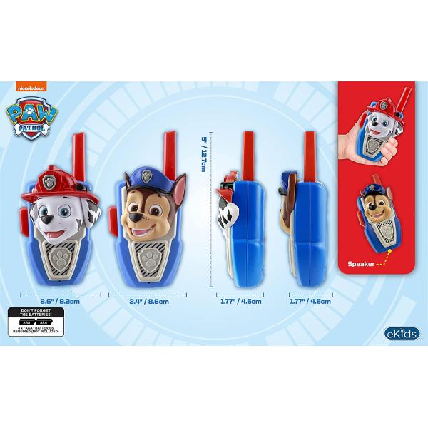 パウ・パトロール トランシーバー PAW Patrol Walkie Talkies パウパト 2個入り ウォーキートーキー チェイス マーシャル