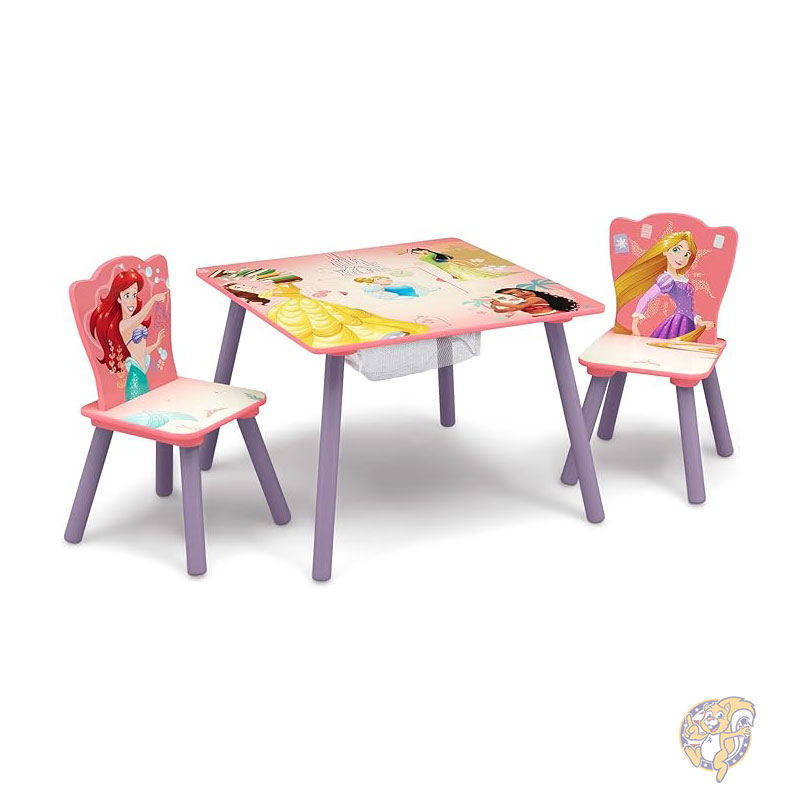 ディズニープリンセス 子供用テーブルと椅子セット 収納付き 椅子 脚付属 アートやクラフトお絵描き おやつタイム ホームスクール 宿題などに最適 Delta Children デルタチルドレン