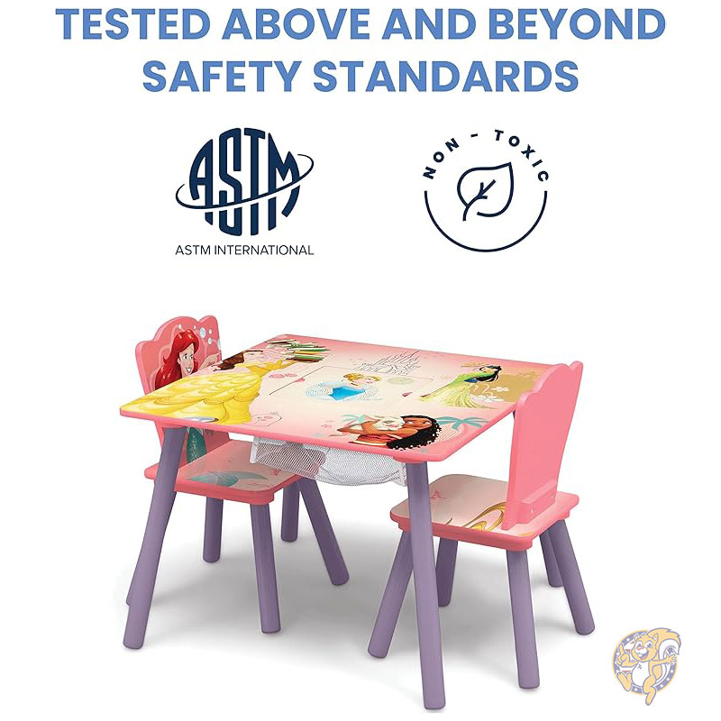 ディズニープリンセス 子供用テーブルと椅子セット 収納付き 椅子 脚付属 アートやクラフトお絵描き おやつタイム ホームスクール 宿題などに最適 Delta Children デルタチルドレン