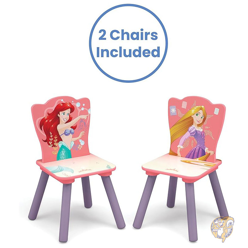 ディズニープリンセス 子供用テーブルと椅子セット 収納付き 椅子 脚付属 アートやクラフトお絵描き おやつタイム ホームスクール 宿題などに最適 Delta Children デルタチルドレン