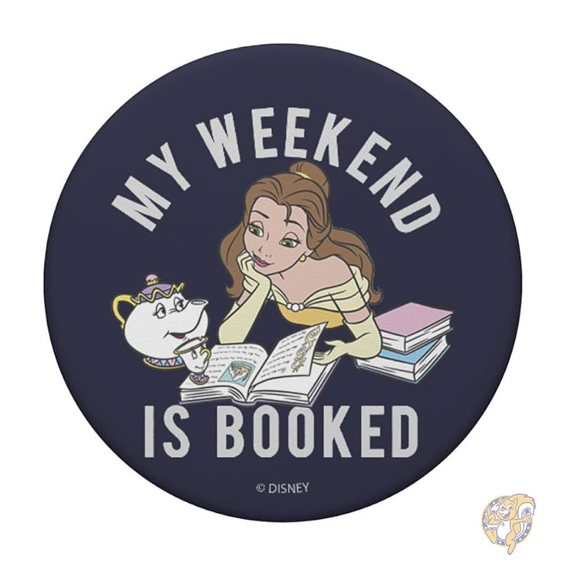 ディズニー Disney 美女と野獣 ベル スマホアクセサリー 携帯電話 スタンド 週末は予約でいっぱい ポップソケッツ スタンダード ポップグリップ