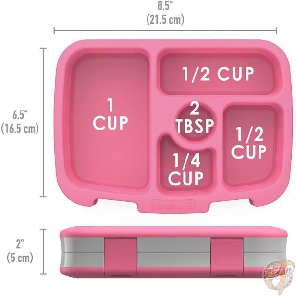 Bentgo（ベントゴー）子供用 弁当箱 キッズ ランチボックス 5コンパートメント 漏れ防止 ピンク ドット 弁当 食洗機対応 BPAフリー お昼ご飯