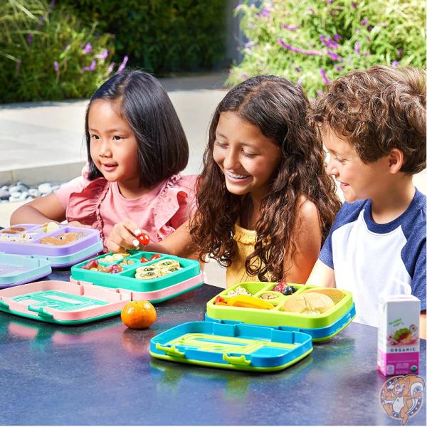 Bentgo（ベントゴー）子供用 弁当箱 キッズ ランチボックス 5コンパートメント 漏れ防止 ピンク ドット 弁当 食洗機対応 BPAフリー お昼ご飯