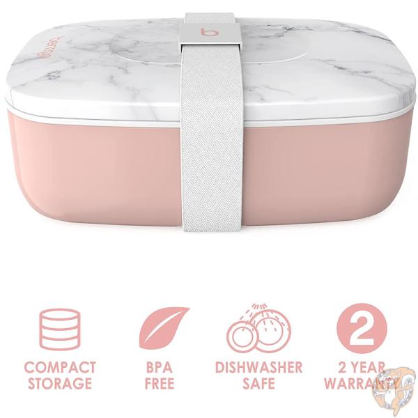 ベントゴー Bentgo クラシック オールインワン 弁当箱 積み重ね可能な ランチボックス ブラッシュマーブル カトラリー付き ランチ お昼ご飯 会社