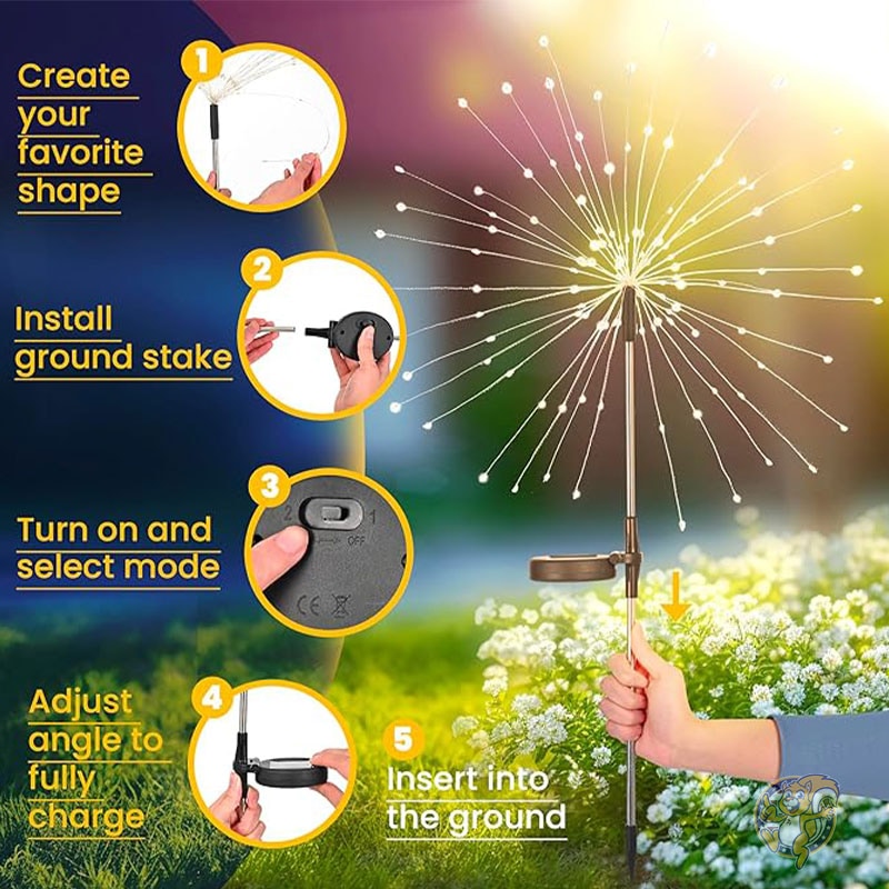 ソーラーガーデンライト 120LED 2個パック ガーデンライト装飾 屋外装飾ライト 120LED 2パック 庭 屋外用 フェアリーガーデンライト 装飾 ソーラーライト 庭 通路 花壇 プランター バルコニー パティオ ガーデン装飾 GIGALUMI ギガルミ