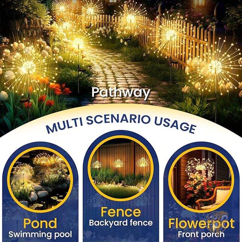 ソーラーガーデンライト 120LED 2個パック ガーデンライト装飾 屋外装飾ライト 120LED 2パック 庭 屋外用 フェアリーガーデンライト 装飾 ソーラーライト 庭 通路 花壇 プランター バルコニー パティオ ガーデン装飾 GIGALUMI ギガルミ