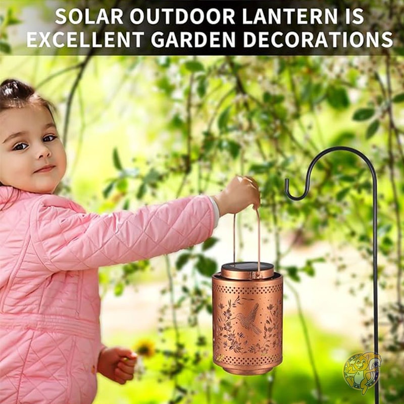 ハチドリ ソーラーランタン ガーデンデコレーション 誕生日プレゼント 金属製吊り下げ ソーラーライト 防水 屋外装飾 屋外用 LEDランタン 庭 パティオ 芝生 通路 風景用 電飾 Tepaken テパケン