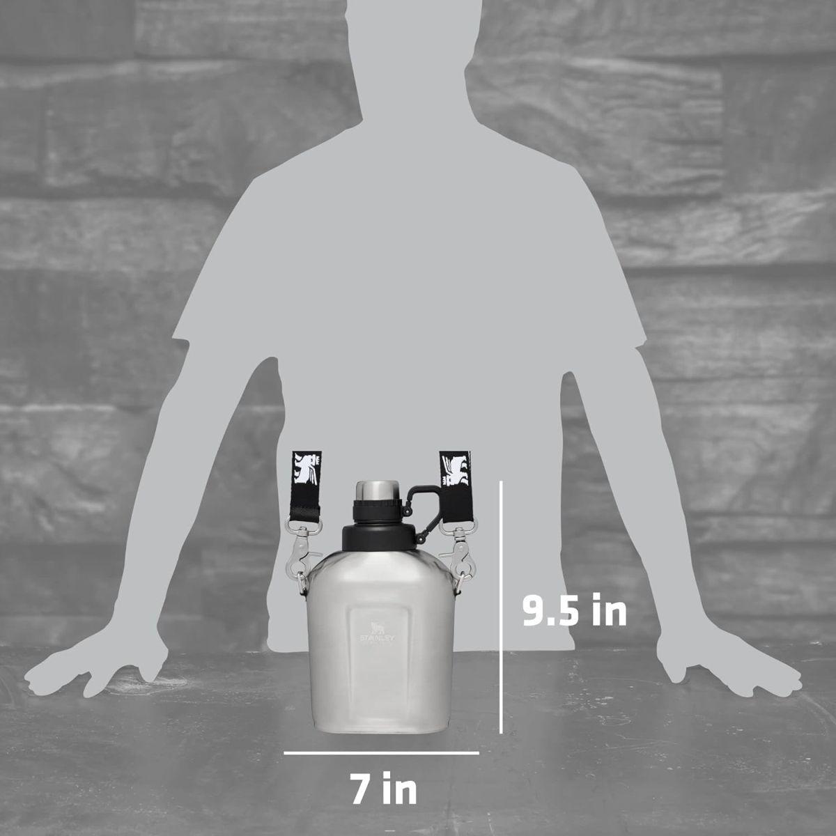 STANLEY スタンレー クラッシク 水筒 1リットル THE LEGENDARY CLASSIC CANTEEN | 1.1QT (Silver)