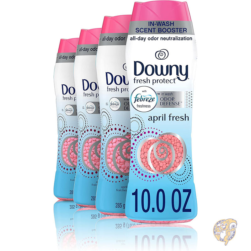 ダウニー Downy フレッシュプロテクト ランドリー 香りブースタービーズ 洗濯機用 ファブリーズ 消臭剤付き エイプリルフレッシュ 10オンス 295ml 4個入り 洗濯洗剤 衣類消臭剤