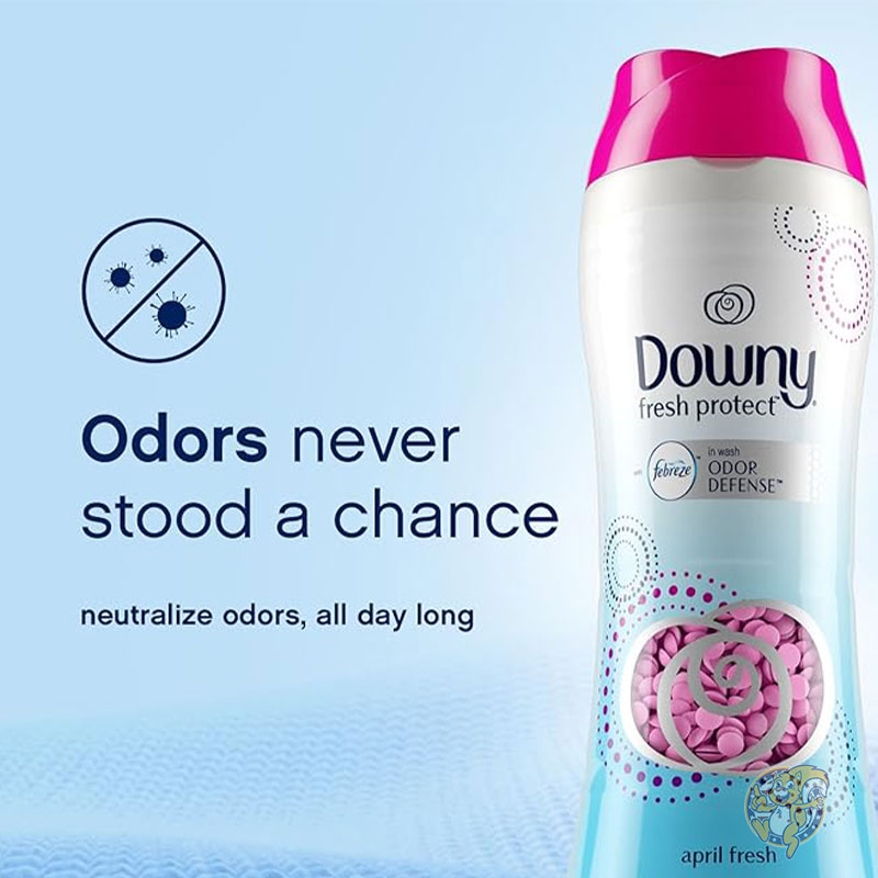 ダウニー Downy フレッシュプロテクト ランドリー 香りブースタービーズ 洗濯機用 ファブリーズ 消臭剤付き エイプリルフレッシュ 10オンス 295ml 4個入り 洗濯洗剤 衣類消臭剤