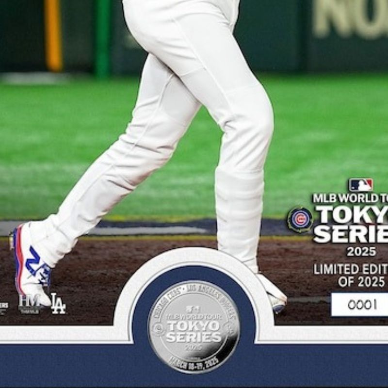 大谷翔平 ホームラン記念コイン 東京シリーズ2025 大谷選手写真付き 東京ドーム開幕戦　約33cm × 41cm 額縁入り Shohei Ohtani Tokyo Series