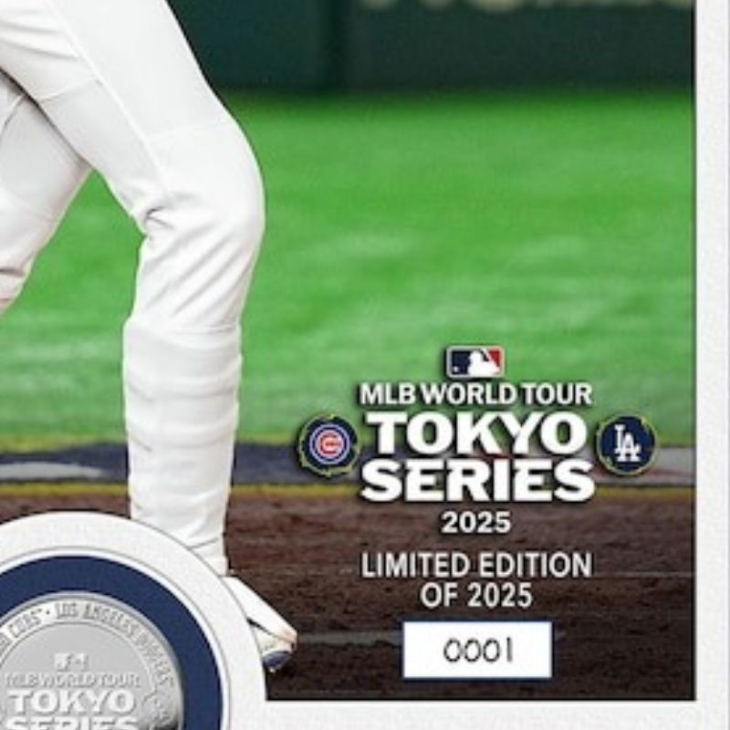 大谷翔平 ホームラン記念コイン 東京シリーズ2025 大谷選手写真付き 東京ドーム開幕戦　約33cm × 41cm 額縁入り Shohei Ohtani Tokyo Series