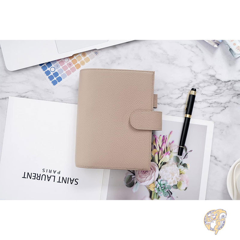 手帳 パーソナル リュクス リング プランナー 本革バインダー オーガナイザー 30mm リング ルーズリーフ式手帳 Moterm モターム