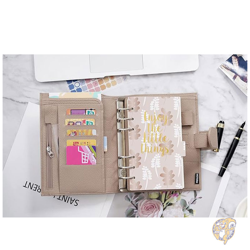 手帳 パーソナル リュクス リング プランナー 本革バインダー オーガナイザー 30mm リング ルーズリーフ式手帳 Moterm モターム