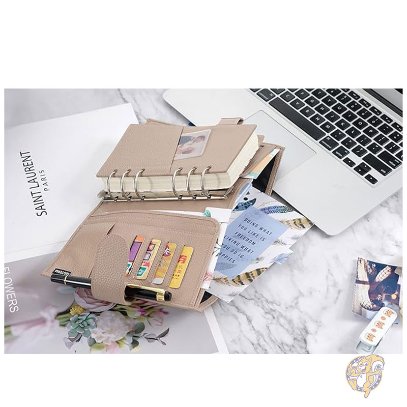 手帳 パーソナル リュクス リング プランナー 本革バインダー オーガナイザー 30mm リング ルーズリーフ式手帳 Moterm モターム