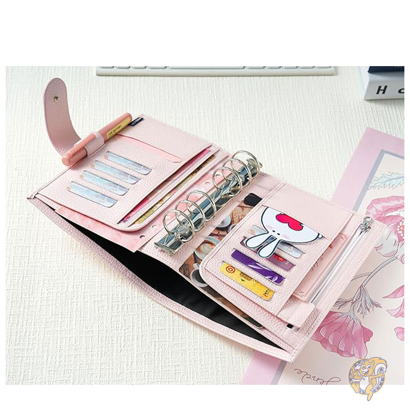 手帳 パーソナル リュクス リング プランナー 本革バインダー オーガナイザー 30mm リング ペブルド クォーツ ルーズリーフ式手帳 Moterm モターム