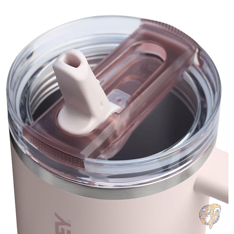 Stanley スタンレー タンブラー ウォーターグラス Quencher ProTour フリップストロータンブラー 漏れ防止蓋付き 30オンス 887ml 内蔵ストローとハンドル 断熱ステンレススチールカップ BPAフリー ローズクォーツソリッド
