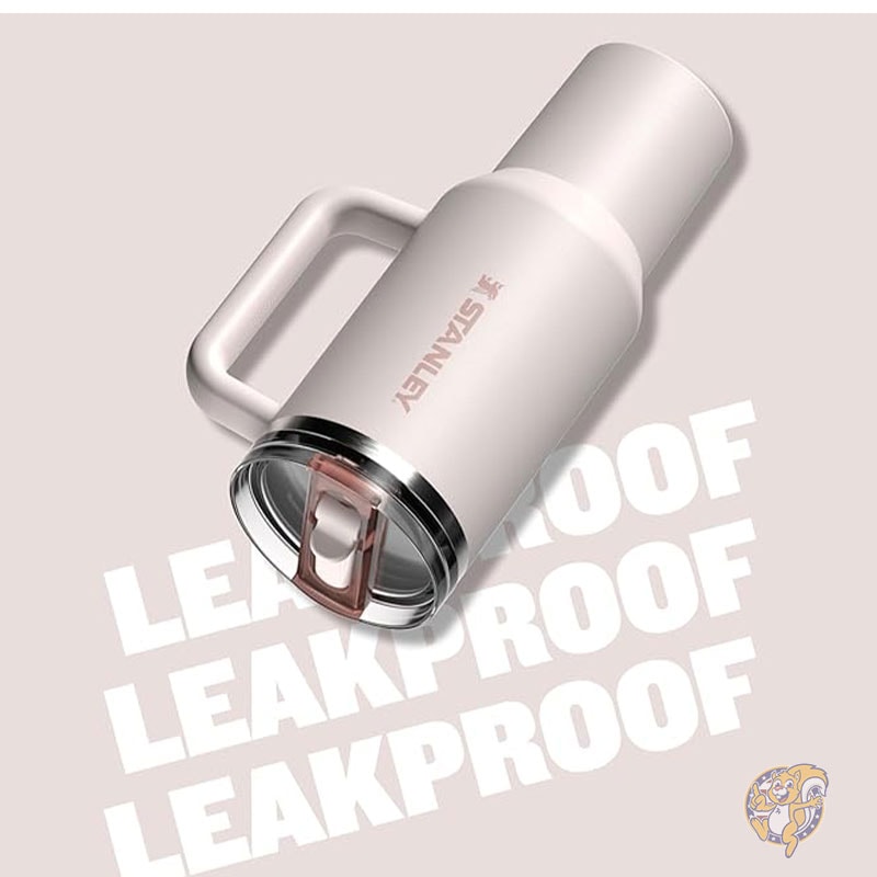 Stanley スタンレー タンブラー ウォーターグラス Quencher ProTour フリップストロータンブラー 漏れ防止蓋付き 30オンス 887ml 内蔵ストローとハンドル 断熱ステンレススチールカップ BPAフリー ローズクォーツソリッド