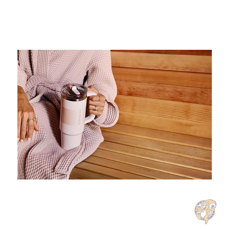 Stanley スタンレー タンブラー ウォーターグラス Quencher ProTour フリップストロータンブラー 漏れ防止蓋付き 30オンス 887ml 内蔵ストローとハンドル 断熱ステンレススチールカップ BPAフリー ローズクォーツソリッド