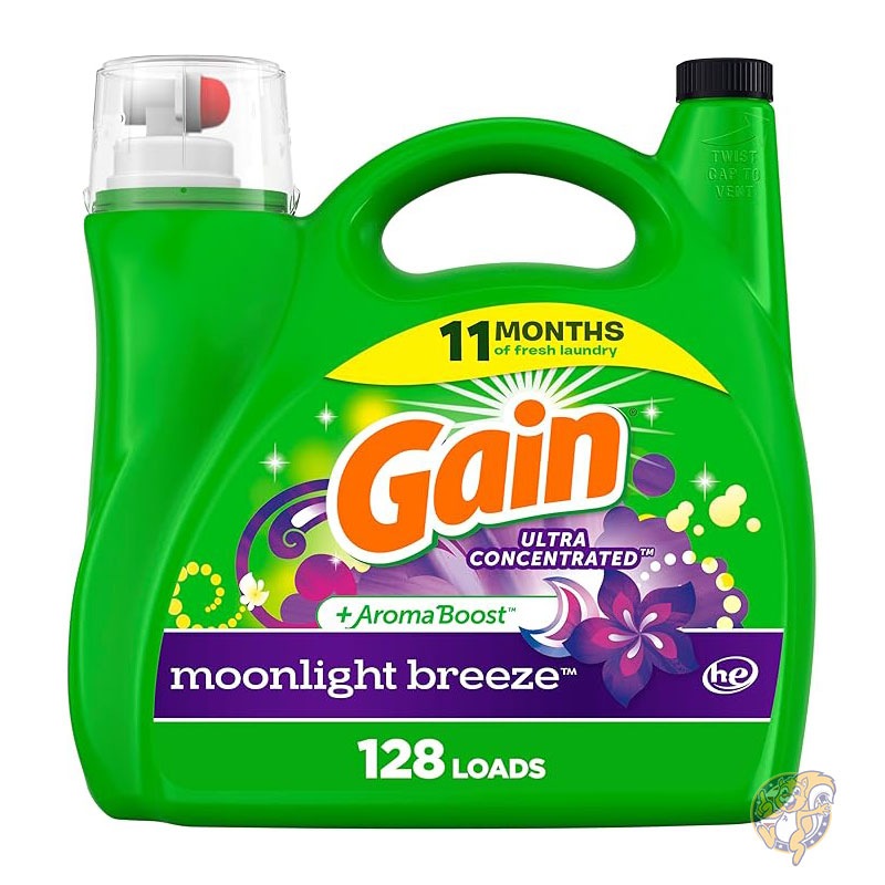 ゲイン Gain 液体洗濯洗剤 +アロマブースト ムーンライトブリーズの香り 128 回分 5216g HE対応
