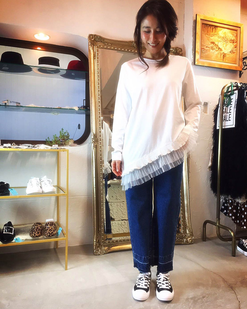 SlantチュールフリルT