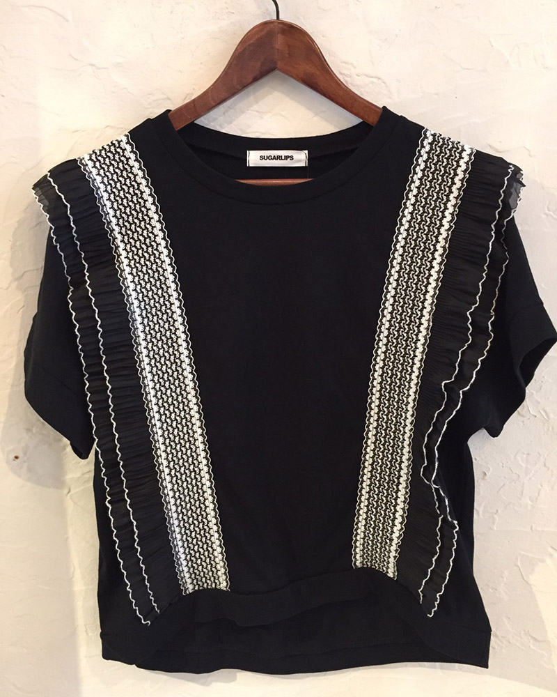 モノトーンSフリルT