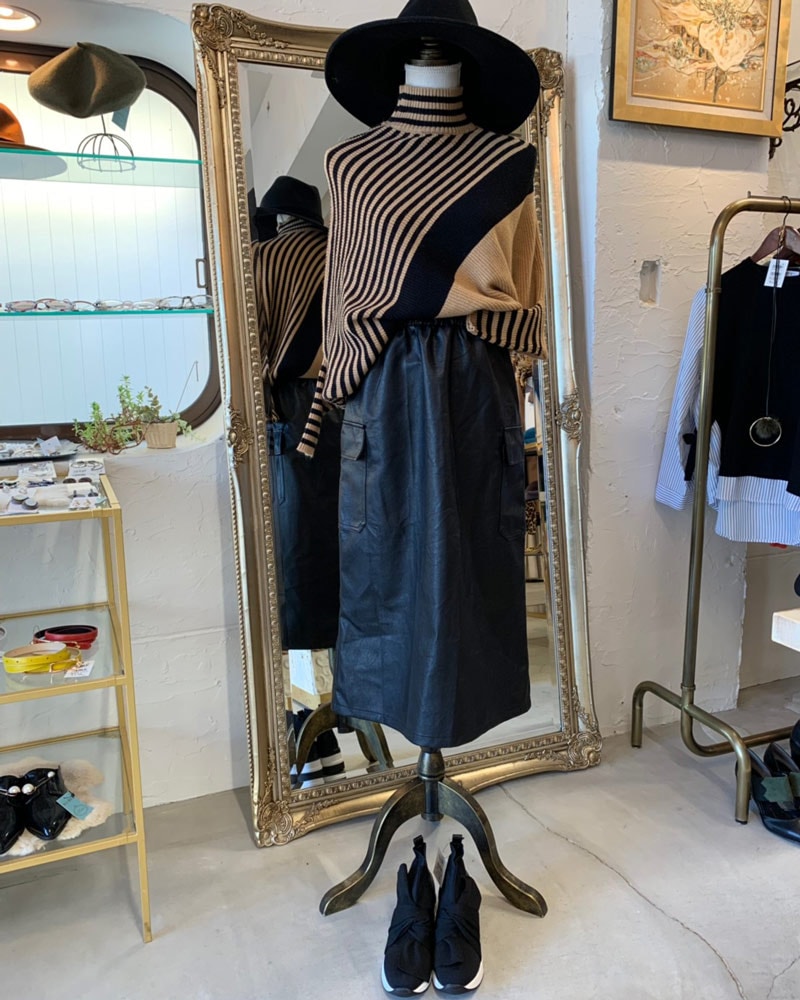 Slant ボーダーニット