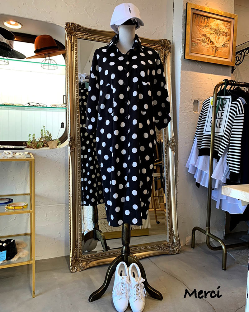 シフォンドットワンピース