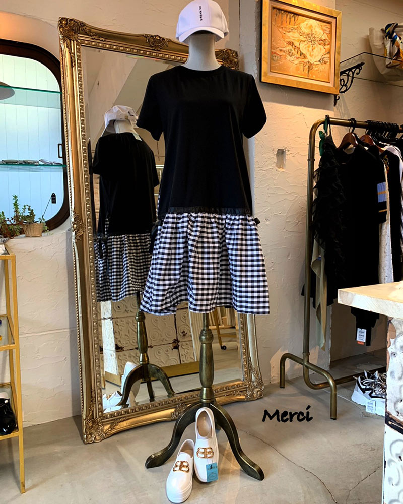 チェックSKワンピース