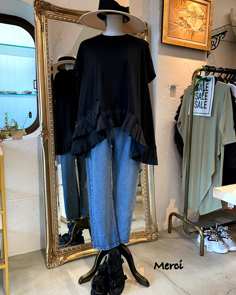 HemアシメフリルT