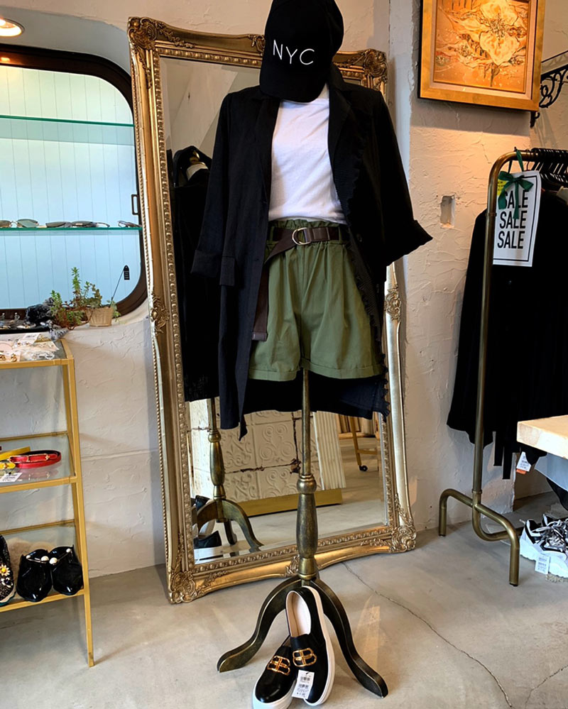 onesideフリルリネンJacket