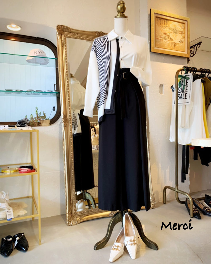 Onesideスカーフシャツ