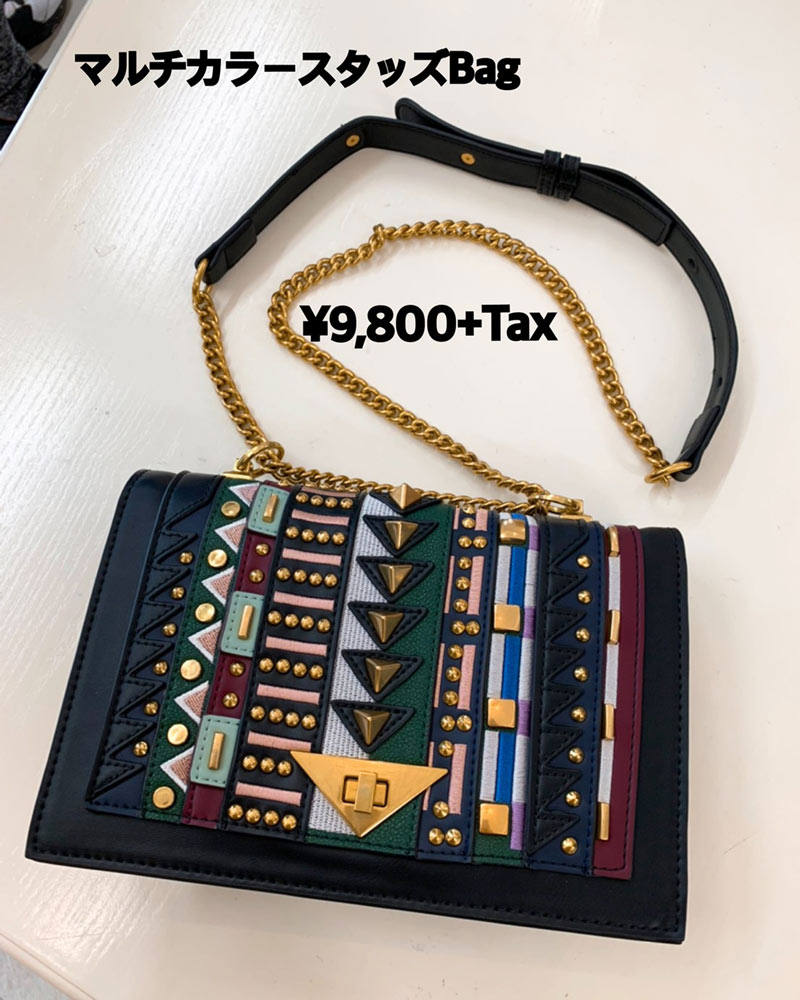 マルチカラー スタッズBag