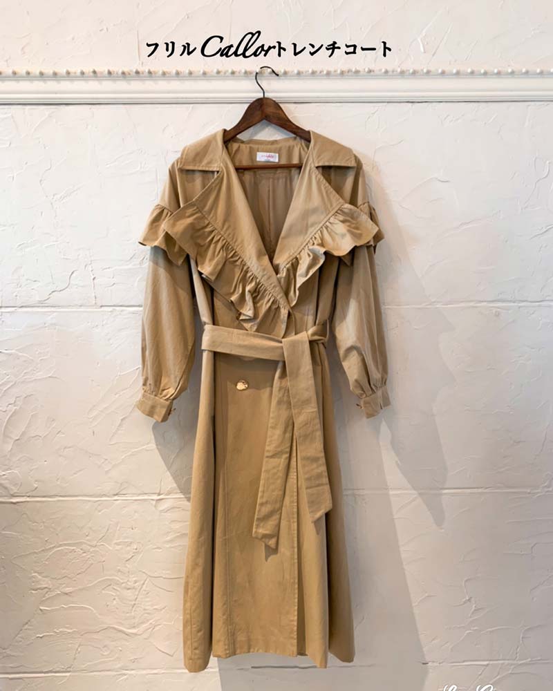 フリルCallor トレンチコート