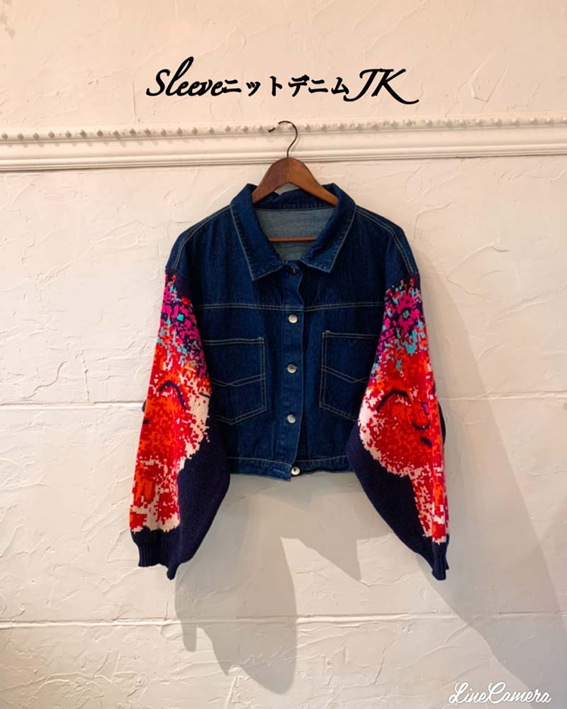SleeveニットデニムJK