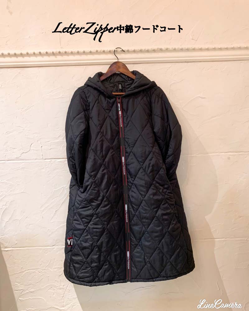 LetterZipper中綿フードコート
