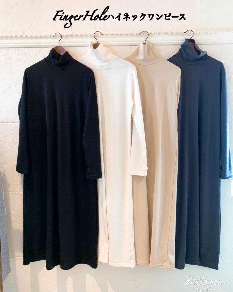 Finger Hole ハイネックワンピース
