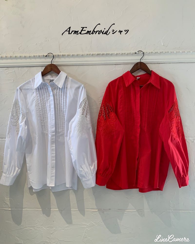Arm Embroidシャツ