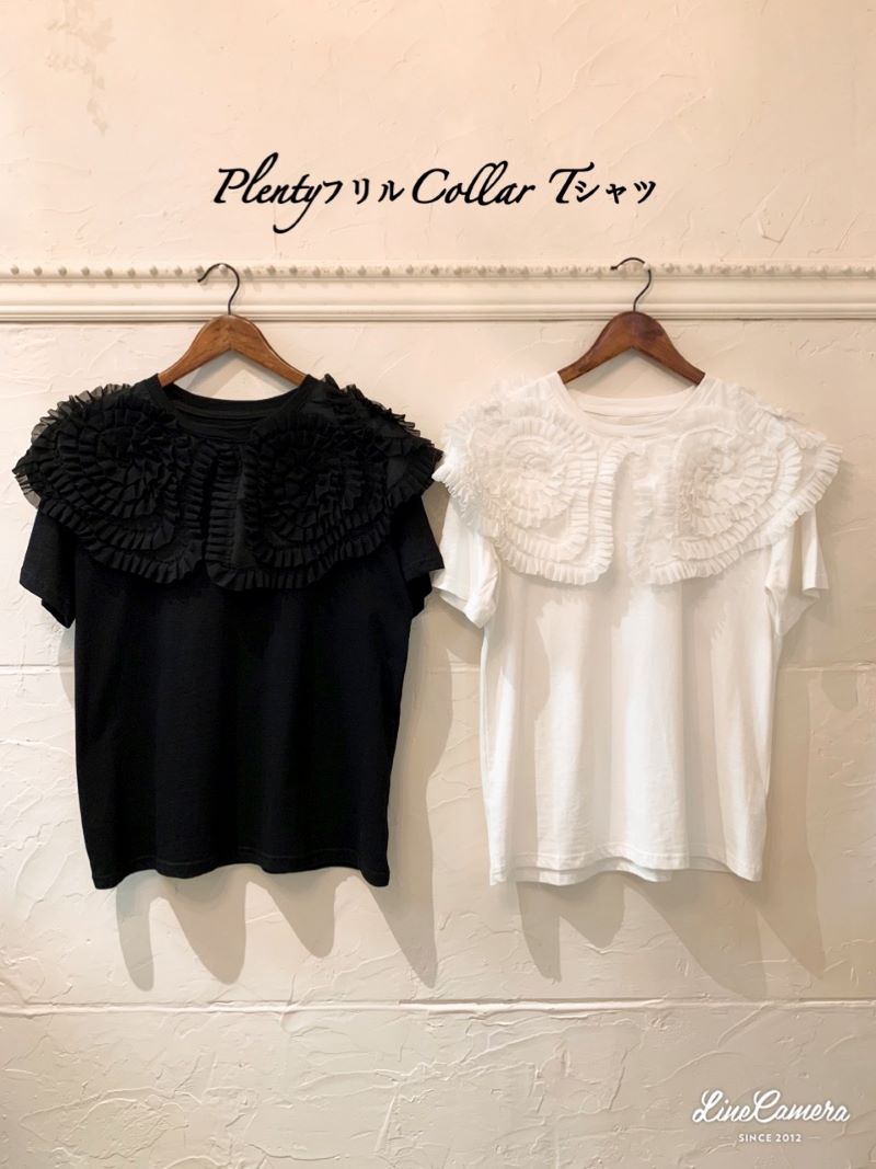 PlentyフリルCollar Tシャツ