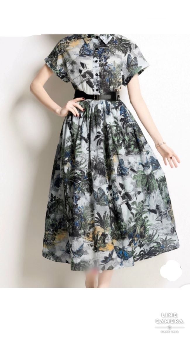 Botanical Hang シャツワンピース（ﾍﾞﾙﾄSet）