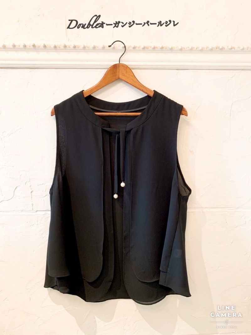 Doubleオーガンジーパールジレ