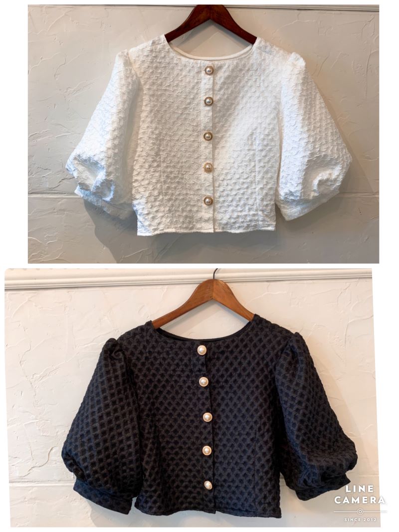 PearlボタンパフスリーブJacket