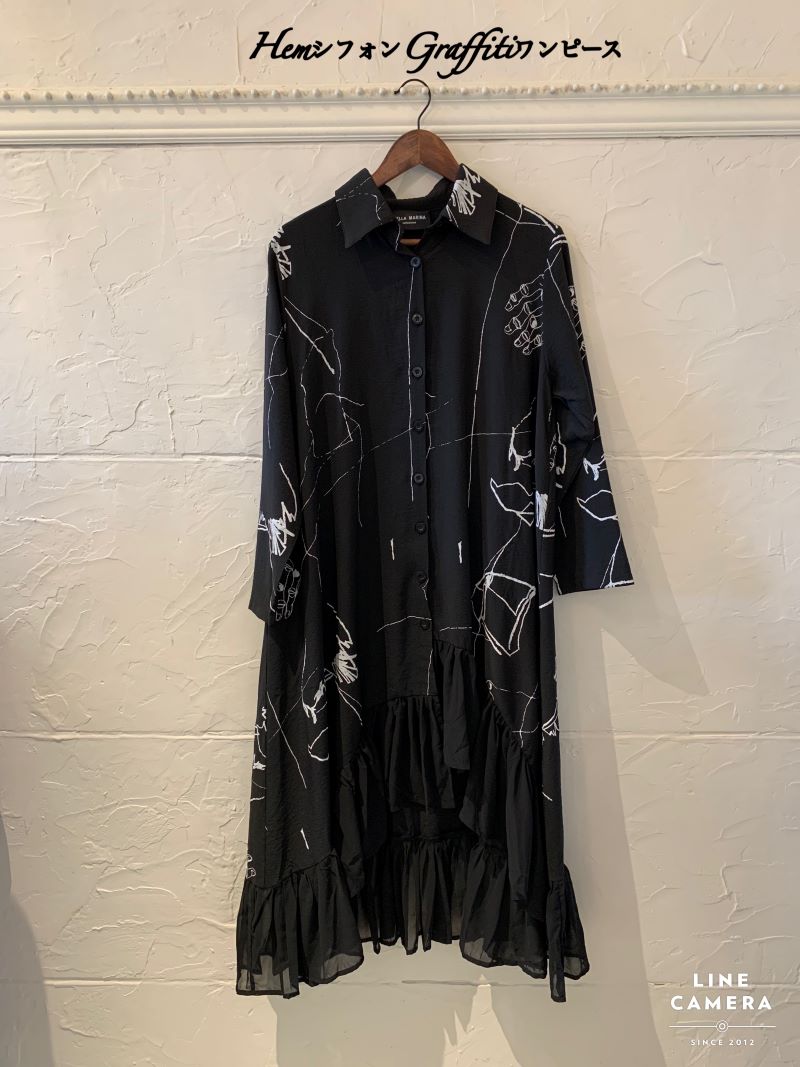 HemシフォンGraffityワンピース