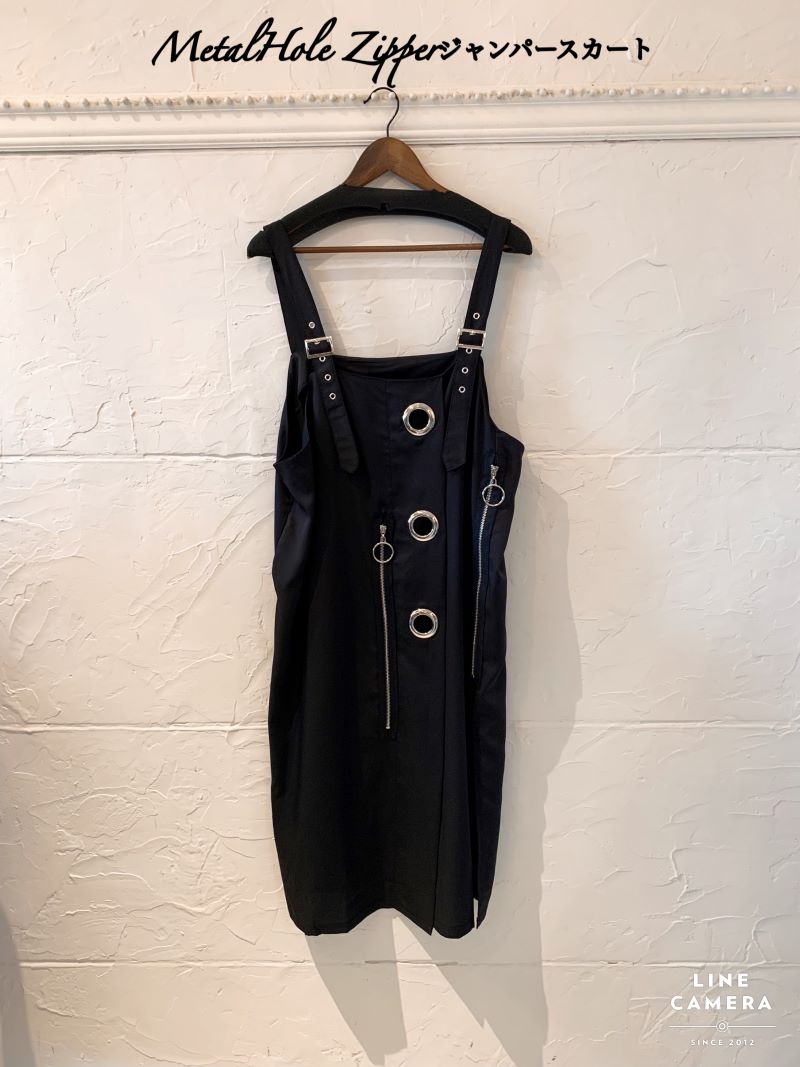 Metal Hole Zipperジャンバースカート