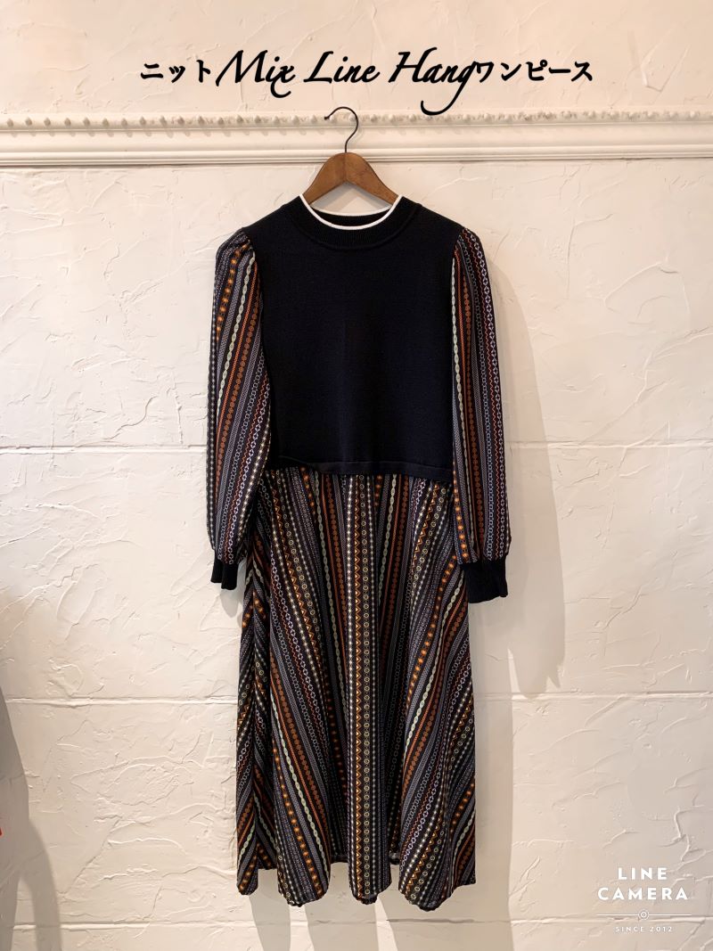 ニットMix Line Hangワンピース