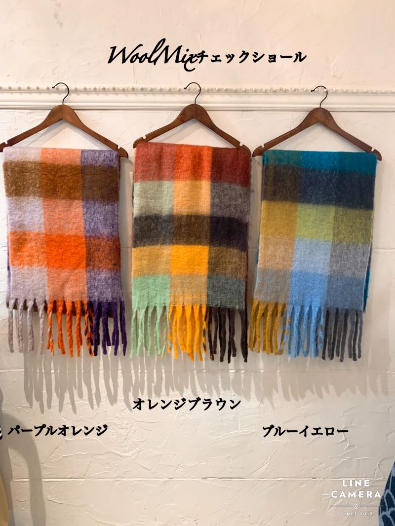 Wool Mixチェックショール