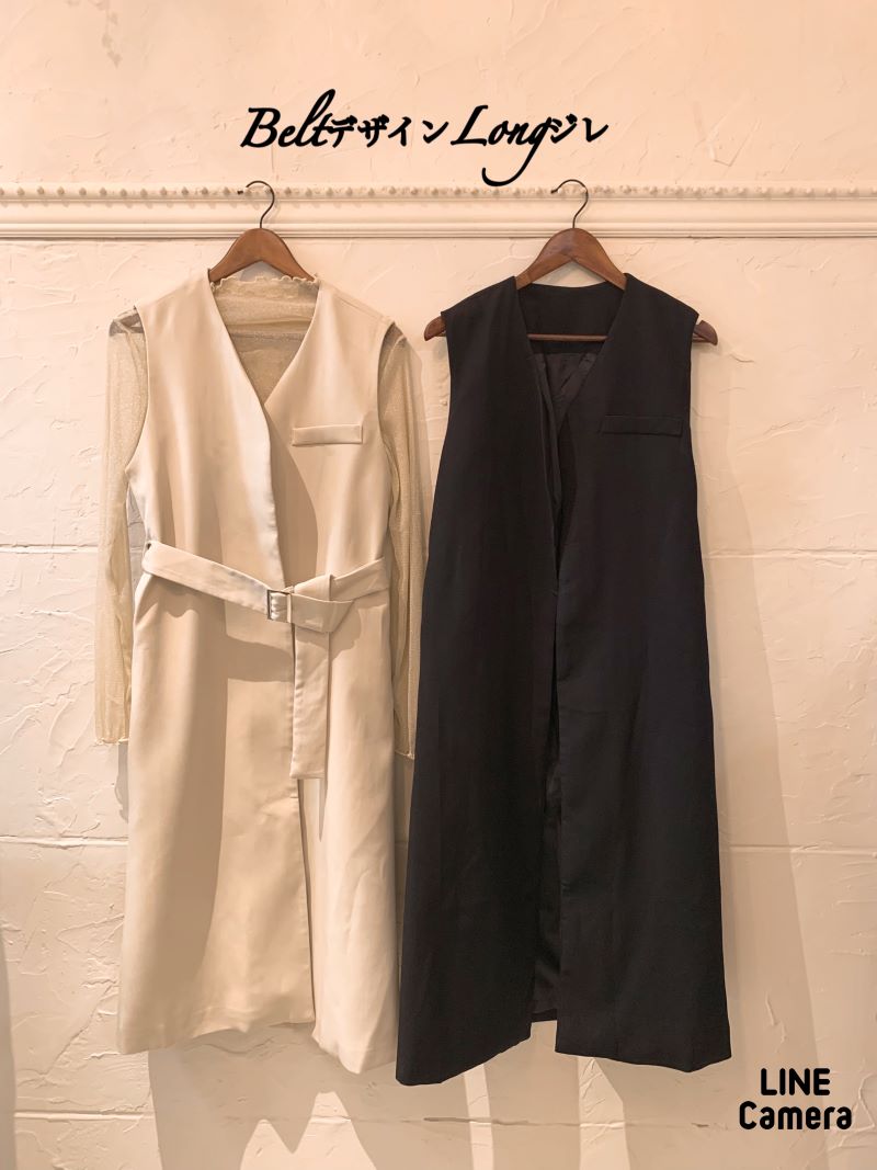 BeltデザインLongジレ